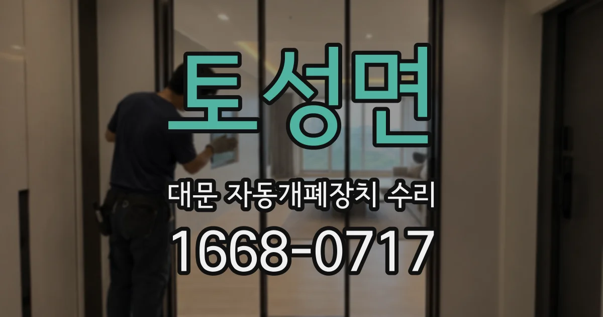 토성면 대문 자동개폐장치 수리