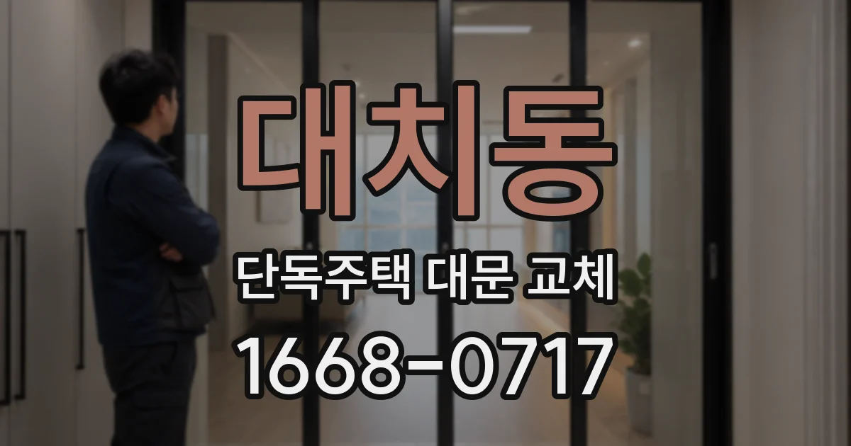 대치동 단독주택 대문 교체