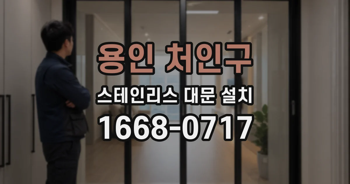 용인 처인구 스테인리스 대문 설치