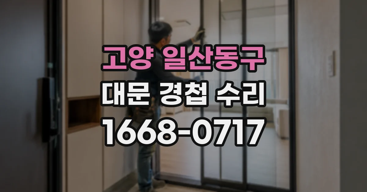 고양 일산동구 대문 경첩 수리
