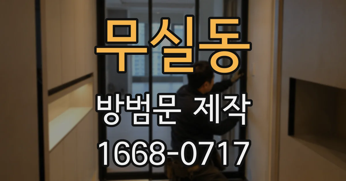 무실동 방범문 제작