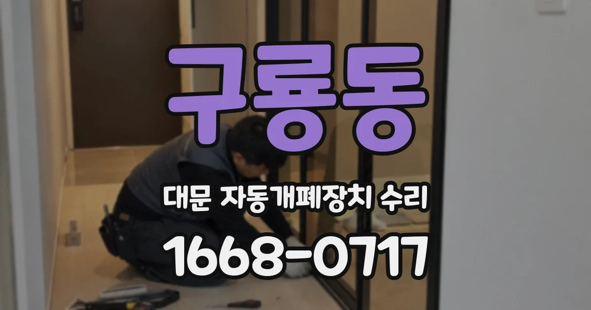 구룡동 대문 자동개폐장치 수리