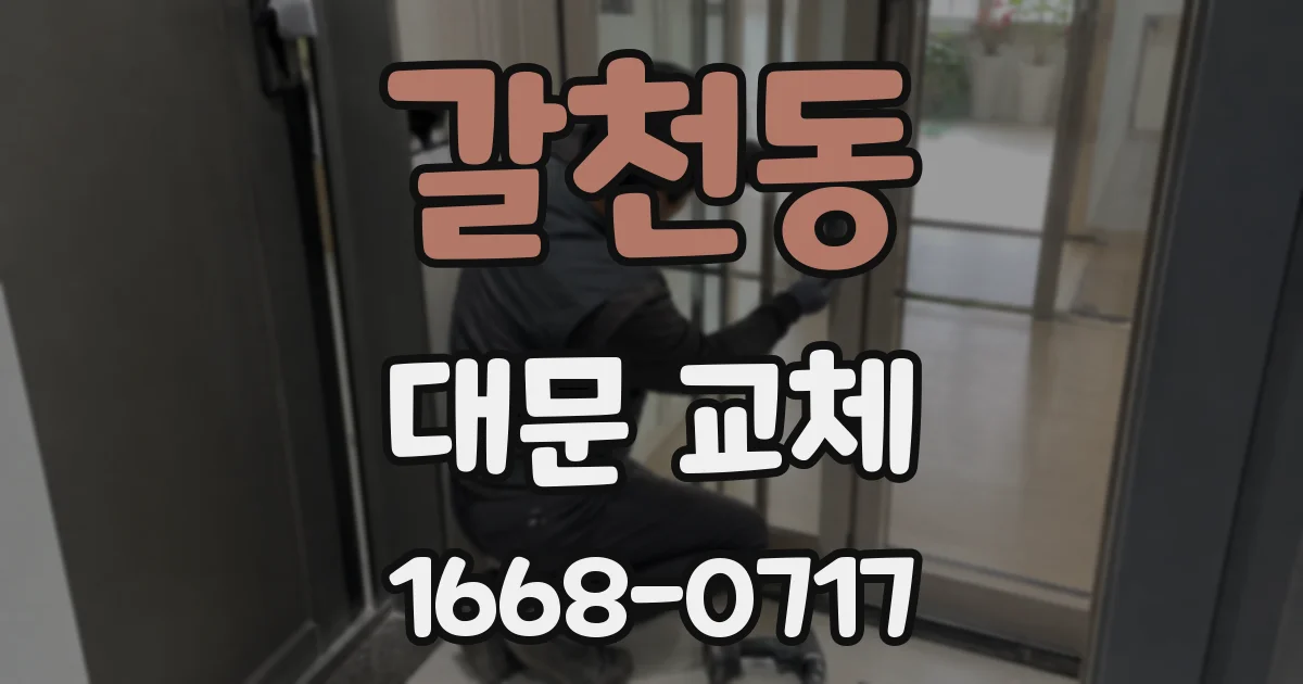 갈천동 대문 교체