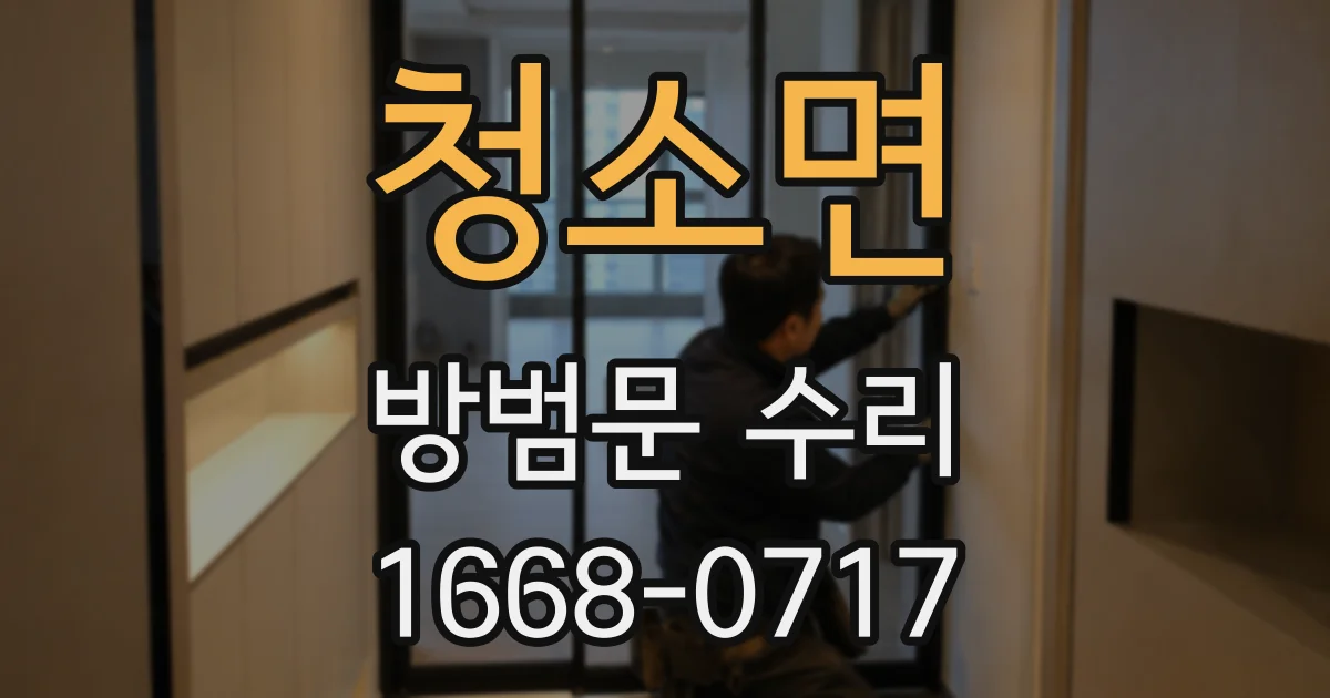 청소면 방범문 수리