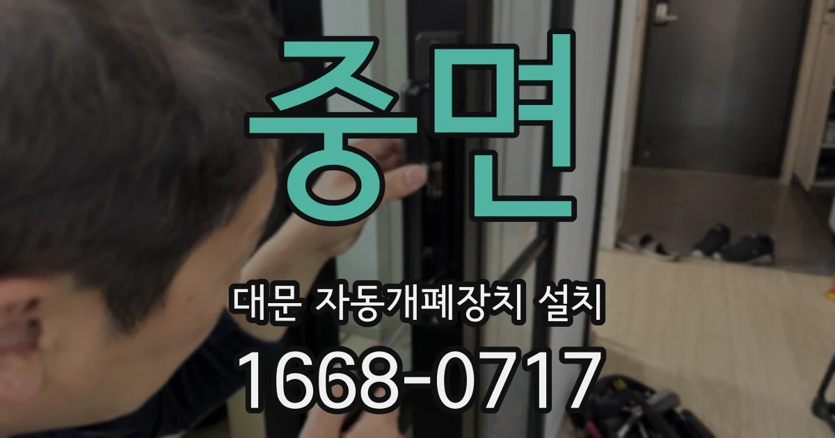중면 대문 자동개폐장치 설치