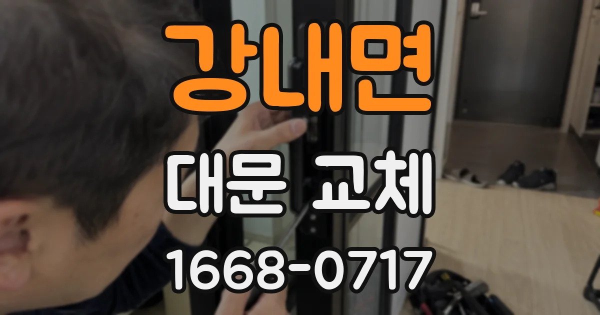 강내면 대문 교체
