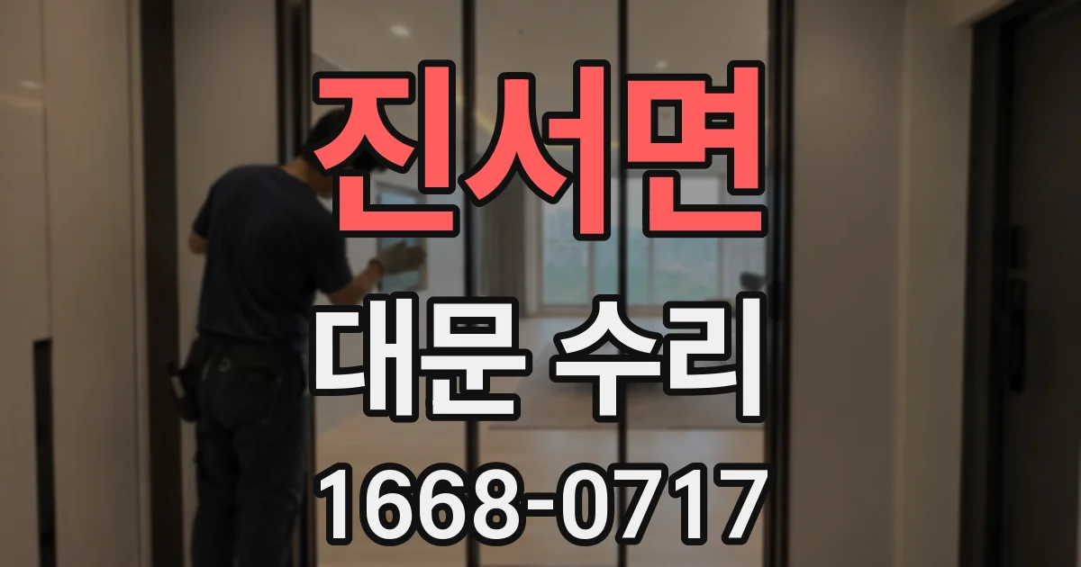 진서면 대문 수리