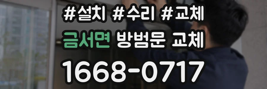 금서면 방범문 교체