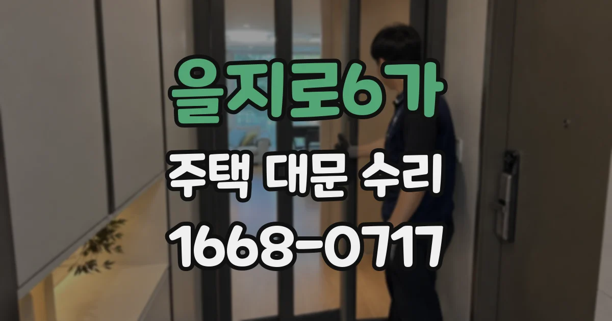 을지로6가 주택 대문 수리