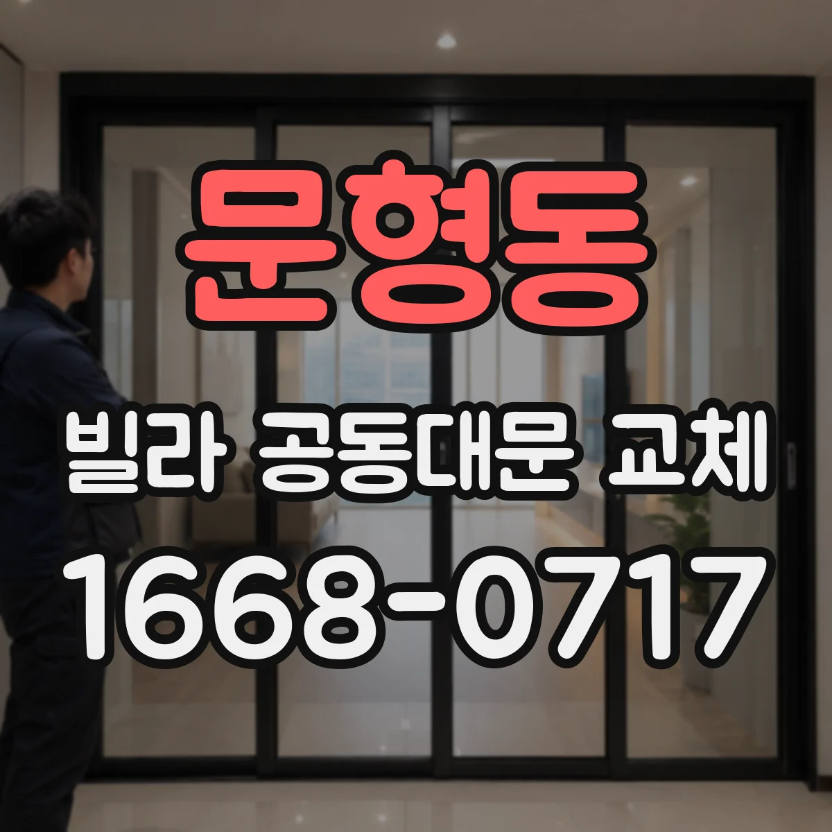 문형동 빌라 공동대문 교체