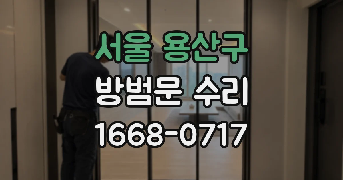 서울 용산구 방범문 수리