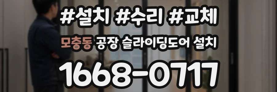 모충동 공장 슬라이딩도어 설치