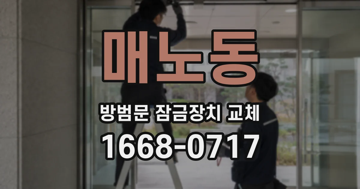 매노동 방범문 잠금장치 교체