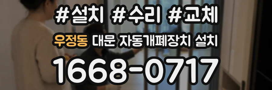 우정동 대문 자동개폐장치 설치