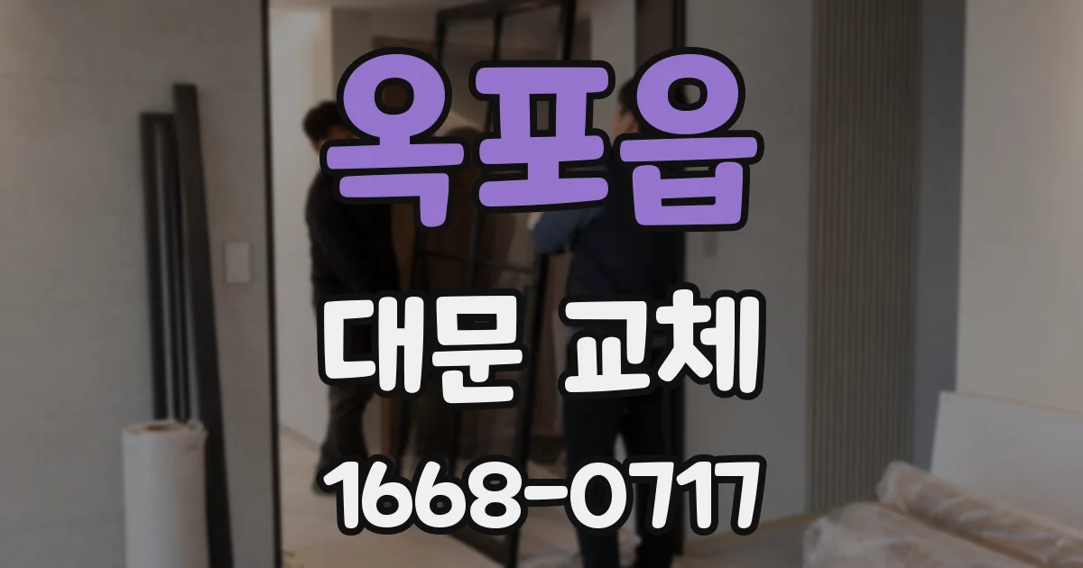 옥포읍 대문 교체