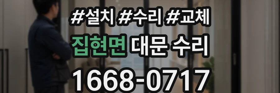 집현면 대문 수리