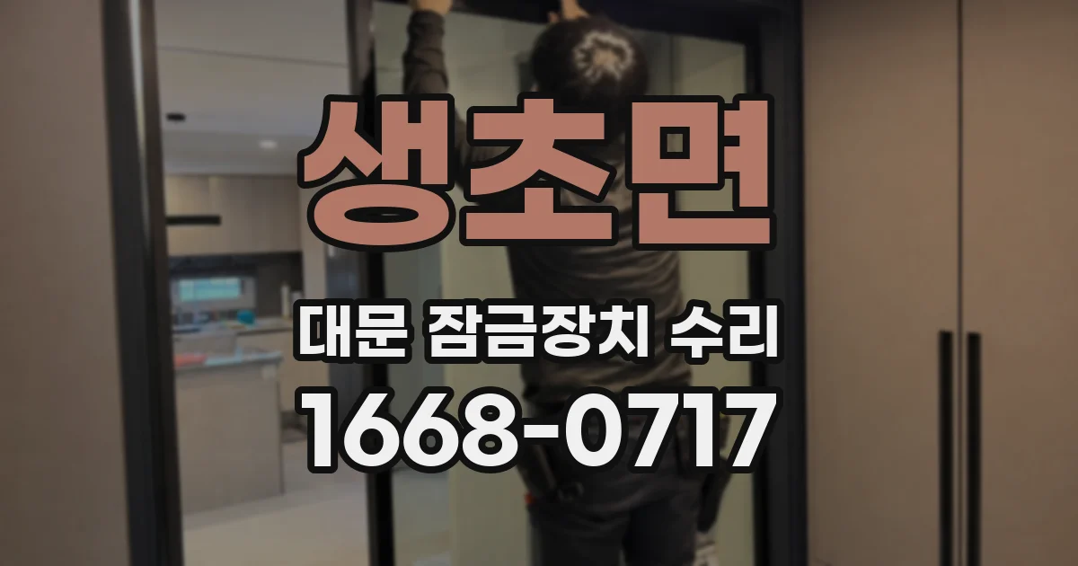 생초면 대문 잠금장치 수리