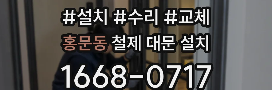 홍문동 철제 대문 설치
