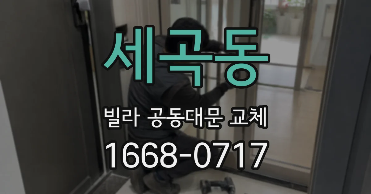세곡동 빌라 공동대문 교체