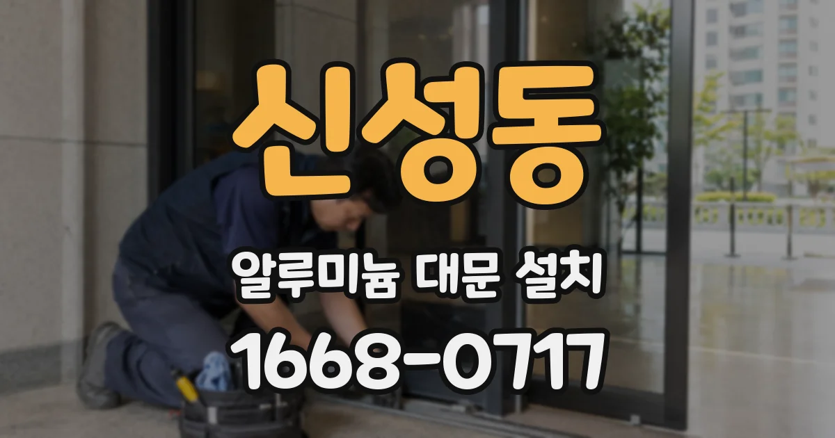 신성동 알루미늄 대문 설치