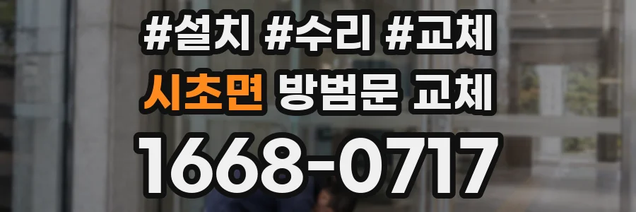 시초면 방범문 교체