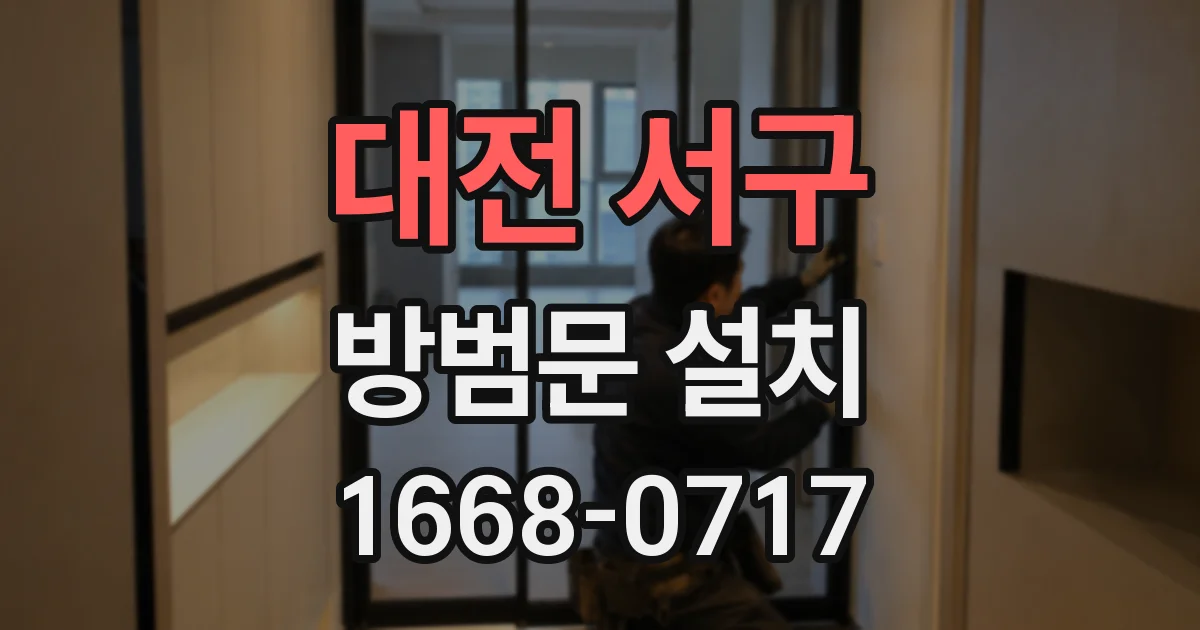 대전 서구 방범문 설치
