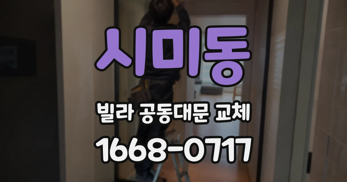 시미동 빌라 공동대문 교체