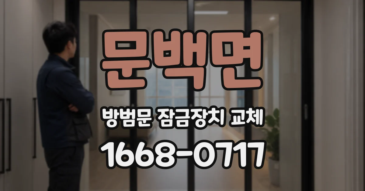 문백면 방범문 잠금장치 교체