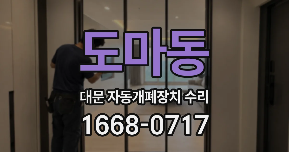 도마동 대문 자동개폐장치 수리