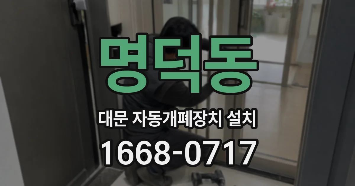 명덕동 대문 자동개폐장치 설치