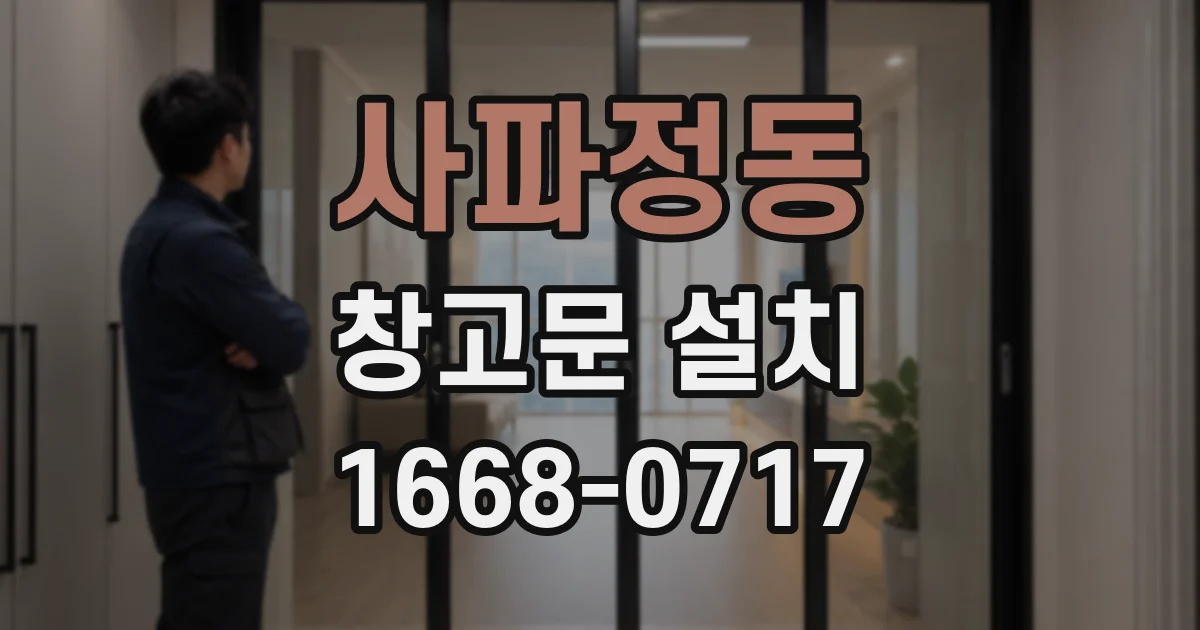 사파정동 창고문 설치