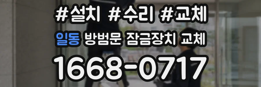 일동 방범문 잠금장치 교체