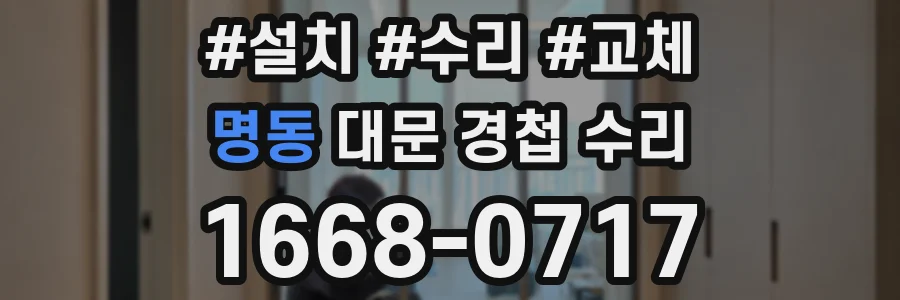 명동 대문 경첩 수리