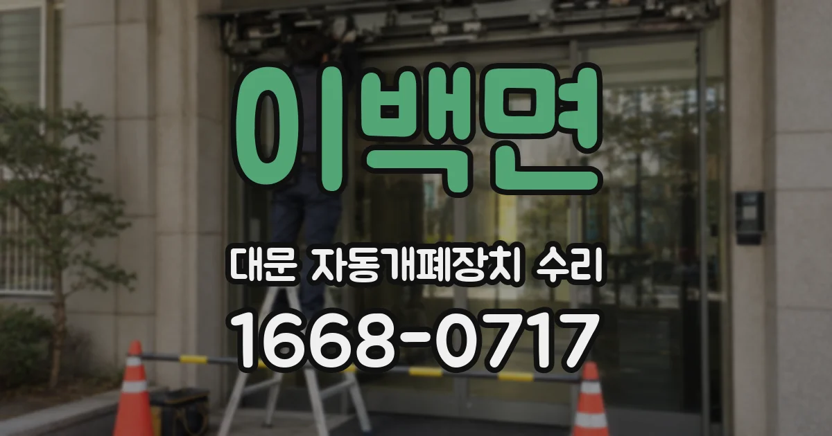 이백면 대문 자동개폐장치 수리