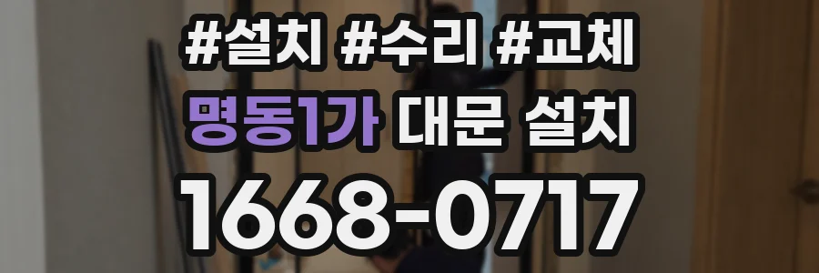 명동1가 대문 설치