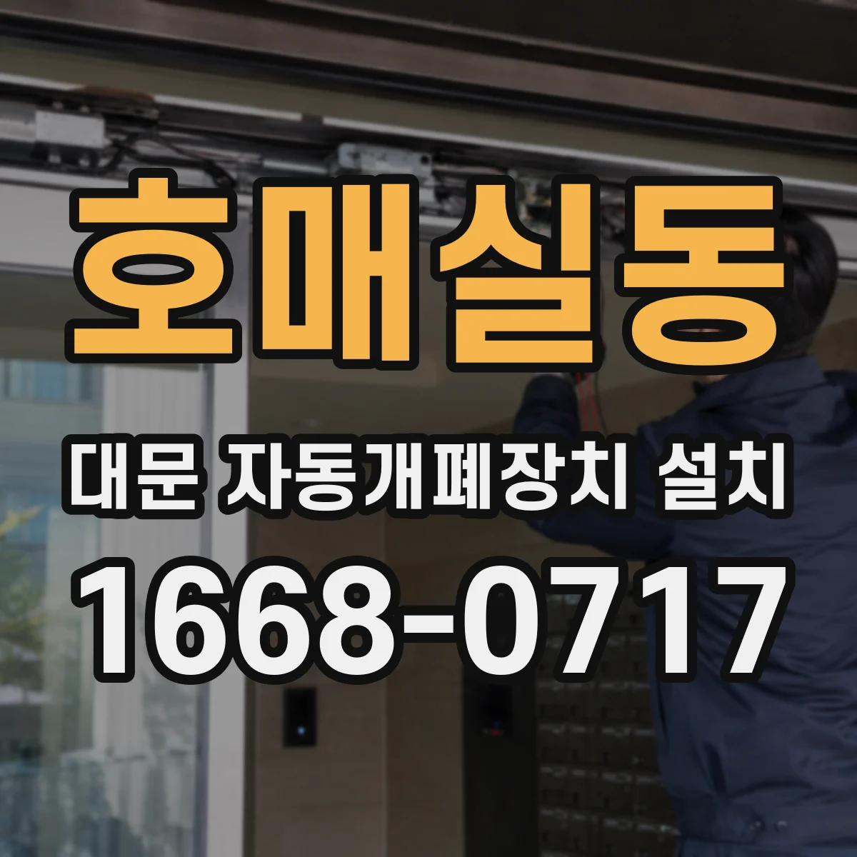 호매실동 대문 자동개폐장치 설치