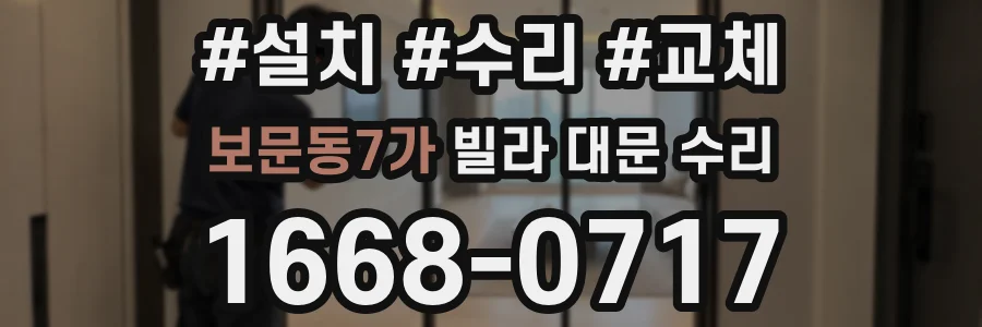 보문동7가 빌라 대문 수리
