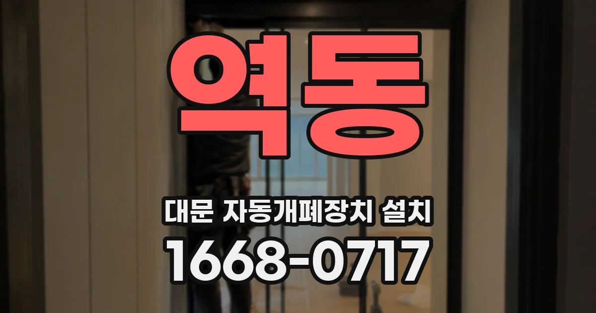 역동 대문 자동개폐장치 설치
