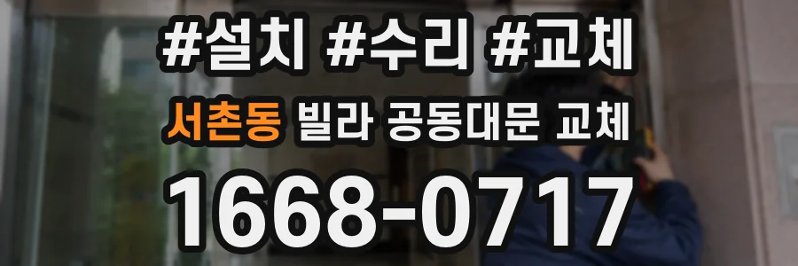 서촌동 빌라 공동대문 교체