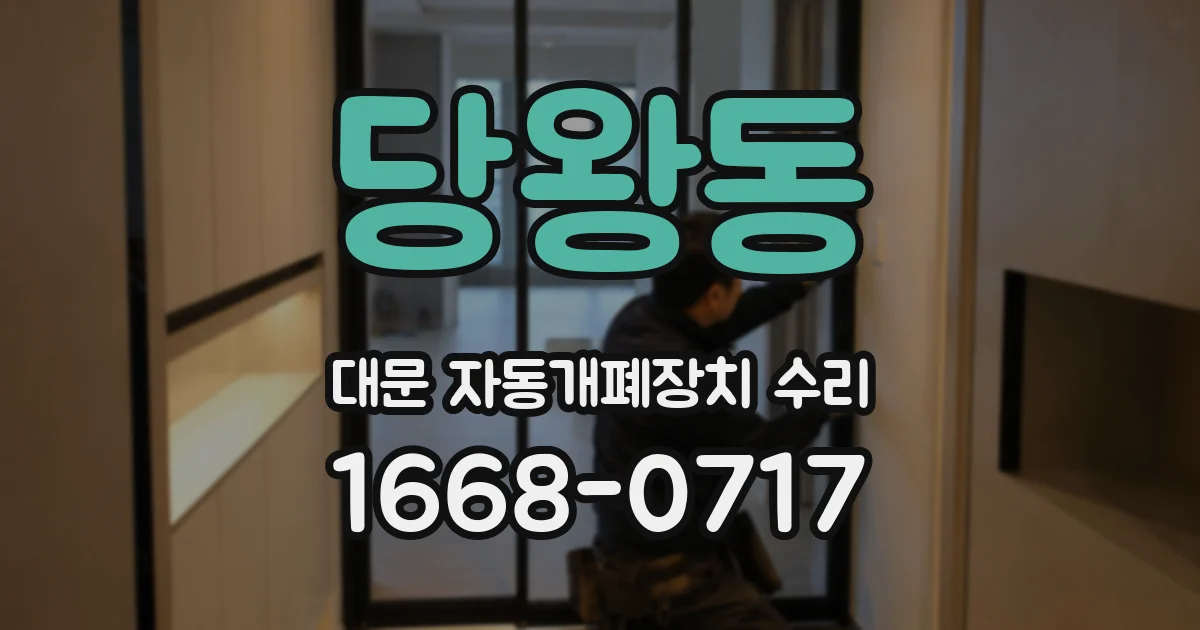 당왕동 대문 자동개폐장치 수리