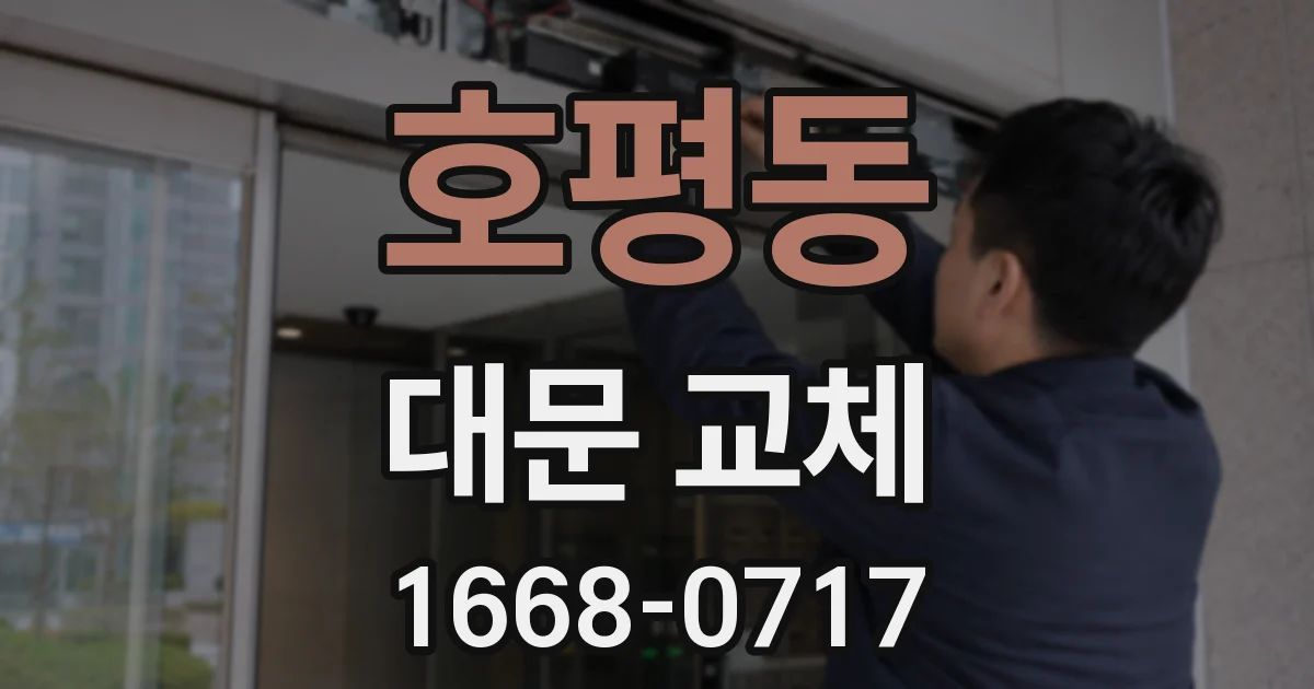 호평동 대문 교체