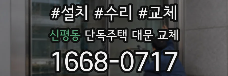 신평동 단독주택 대문 교체