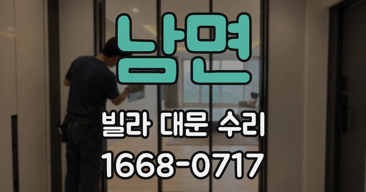 남면 빌라 대문 수리
