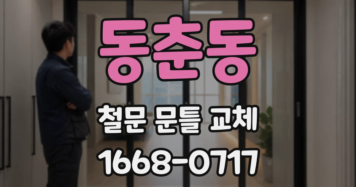 동춘동 철문 문틀 교체