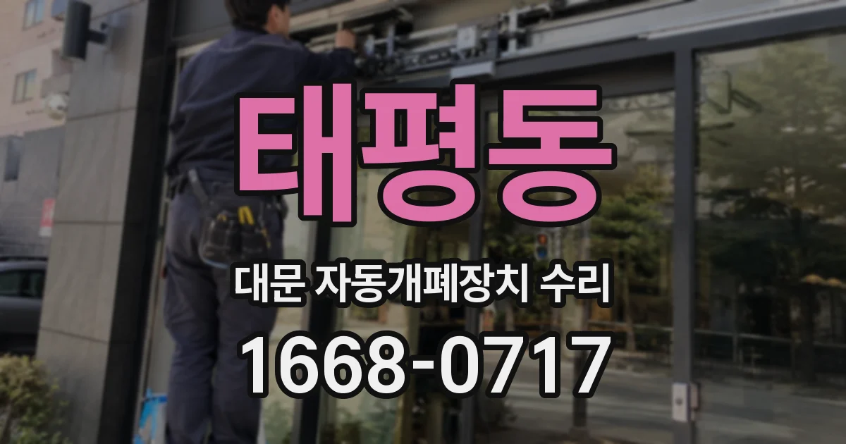 태평동 대문 자동개폐장치 수리