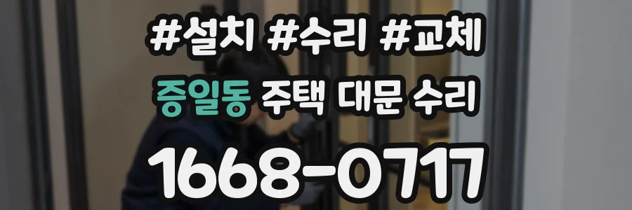 증일동 주택 대문 수리