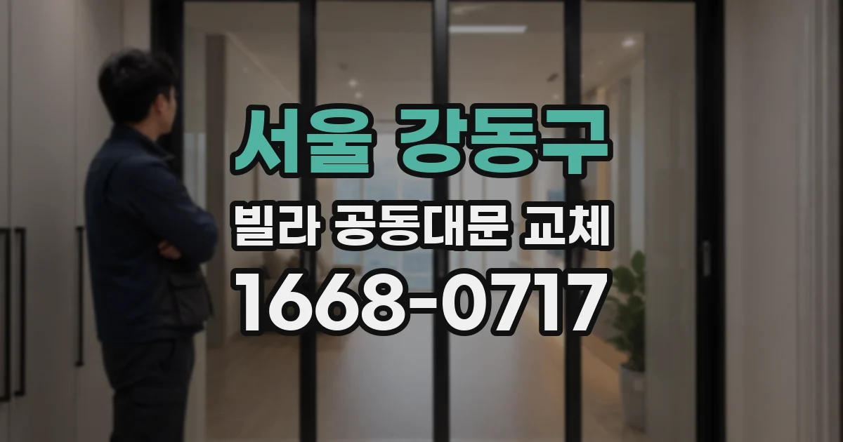 서울 강동구 빌라 공동대문 교체