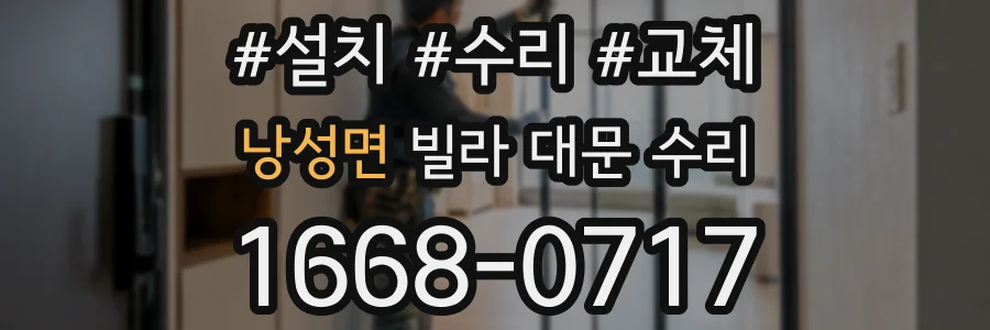 낭성면 빌라 대문 수리