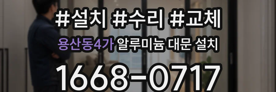 용산동4가 알루미늄 대문 설치