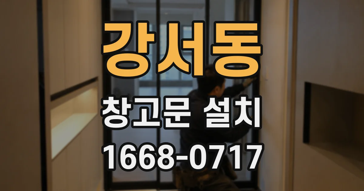 강서동 창고문 설치